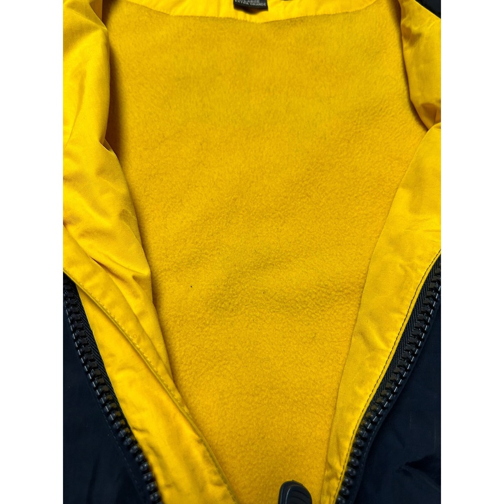 ARIZONA JEAN CO Winter Coat Men's XL Fleece Lined Blue Yellow Stripe - Picture 3 of 5